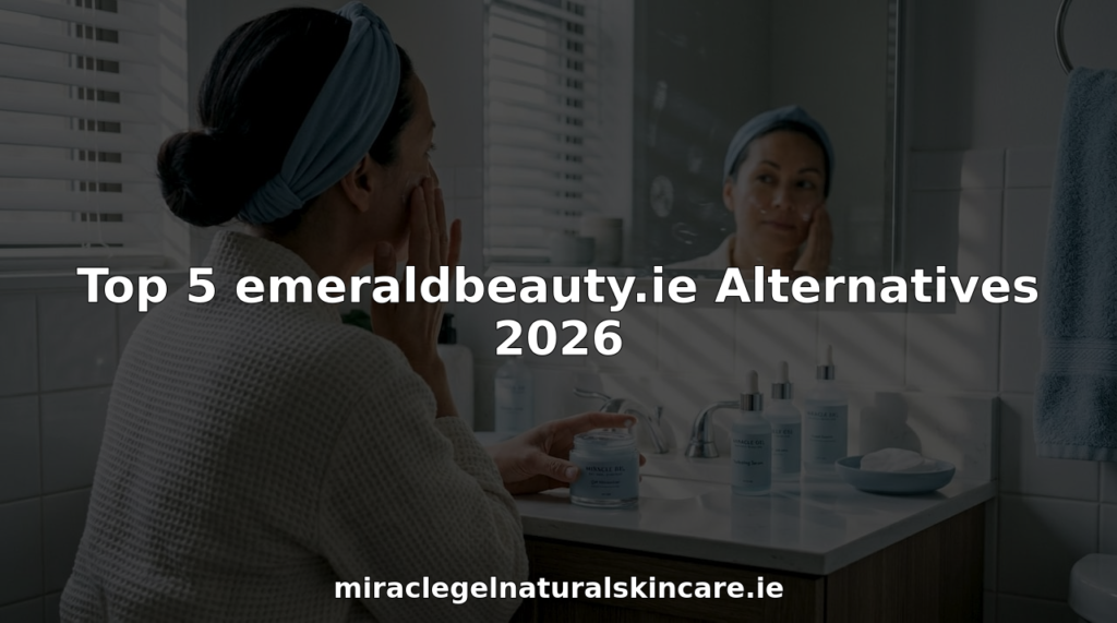 Woman in 40s applying skincare at home vanity